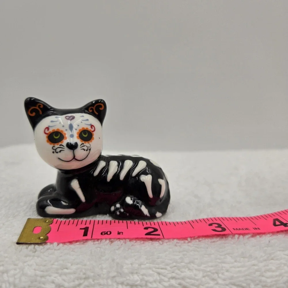 Halloween Cat Dog Sugar Skull Dia De Muertos Day of Dead Salt & Pepper Shakers